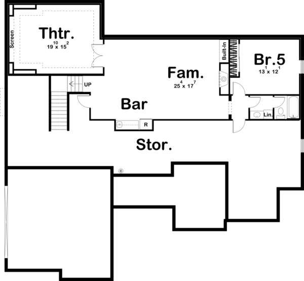 Basement Plan for House Plan #709032