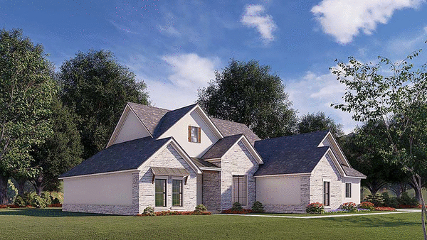 Left Elevation for House Plan #312832