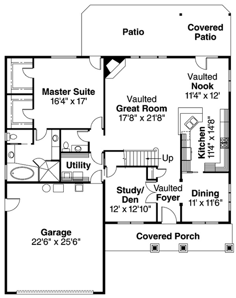 Main Floor Plan for House Plan #347942