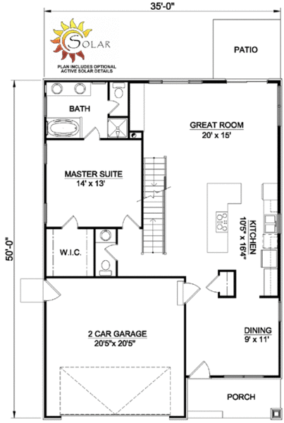 Main Floor Plan for House Plan #362422