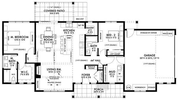 Main Floor Plan for House Plan #590041