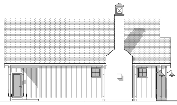 Left Elevation for House Plan #590061