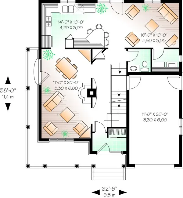 Main Floor Plan for House Plan #149584