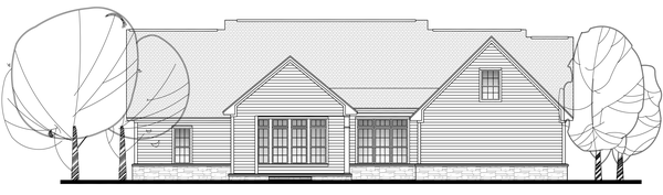 Rear Elevation for House Plan #300242