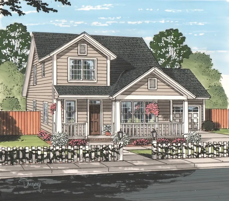 Full Rendering for House Plan #243322