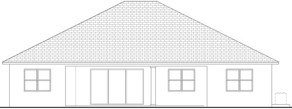 Rear Elevation for House Plan #915442