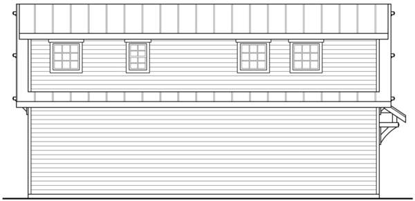 Left Elevation for House Plan #346381