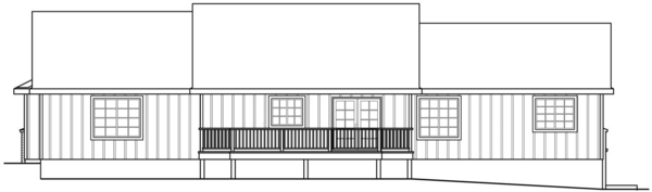 Rear Elevation for House Plan #346932