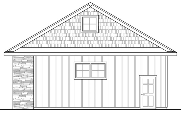 Right Elevation for House Plan #343321