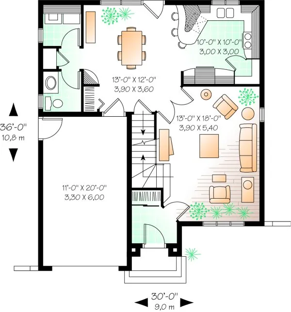 Main Floor Plan for House Plan #143682