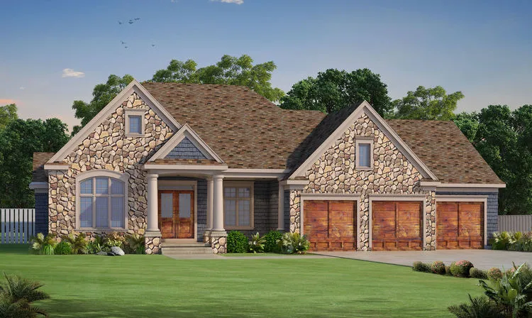 Full Rendering for House Plan #154864