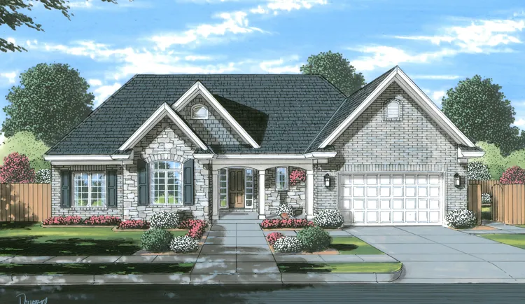 Full Rendering for House Plan #539002