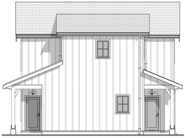 Right Elevation for House Plan #590091