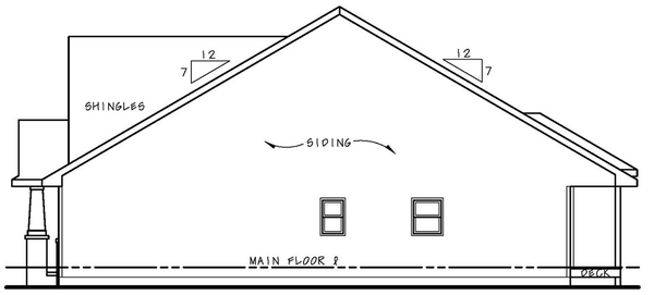 Right Elevation for House Plan #158081