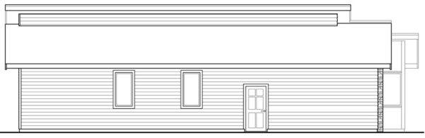 Left Elevation for House Plan #342112