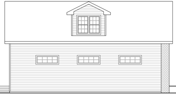 Right Elevation for House Plan #344403