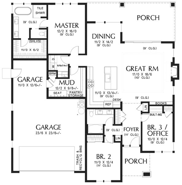 Main Floor Plan for House Plan #321281