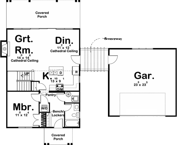 Main Floor Plan for House Plan #705911