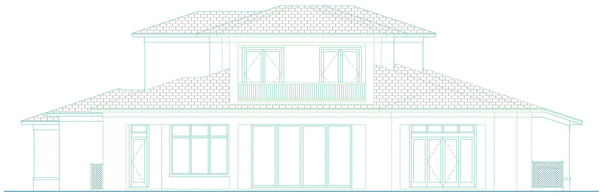 Rear Elevation for House Plan #774734