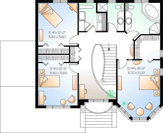 Second Floor Plan for House Plan #140882