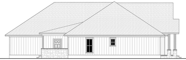 Left Elevation for House Plan #303422