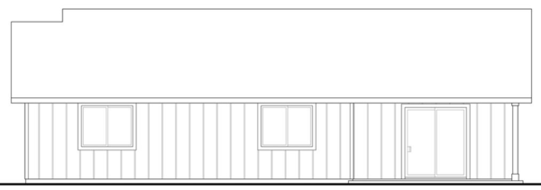 Rear Elevation for House Plan #349951