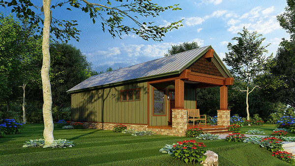 Left Elevation for House Plan #314050