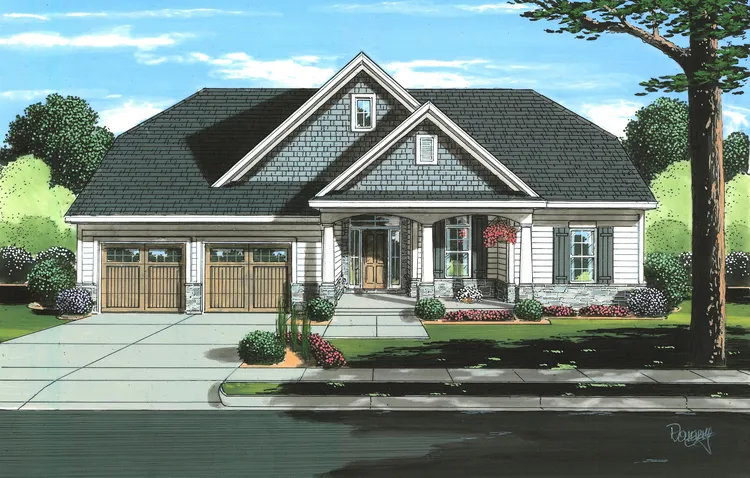 Full Rendering for House Plan #537661