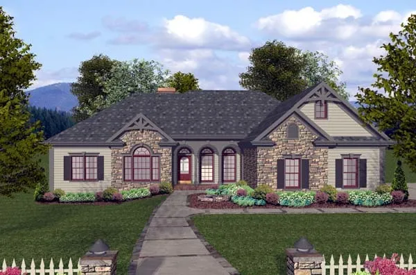Full Rendering for House Plan #270002