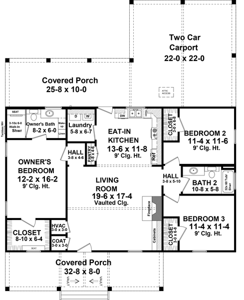 Main Floor Plan for House Plan #210341