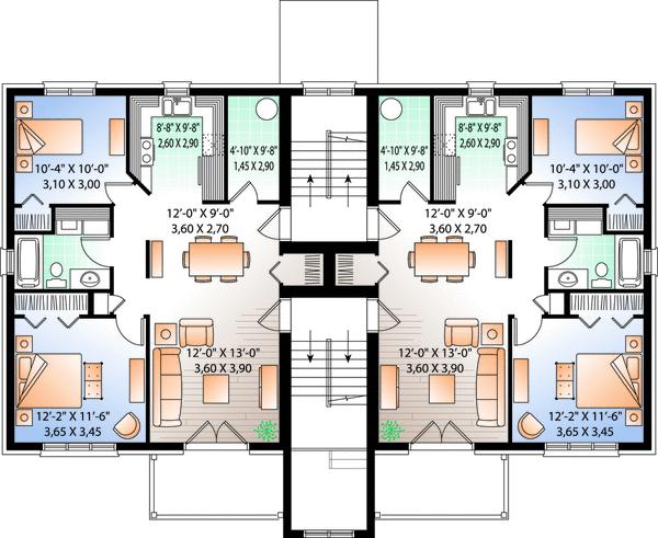 Second Floor Plan for House Plan #146303