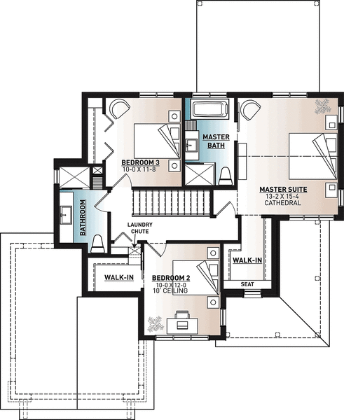 Second Floor Plan for House Plan #140481