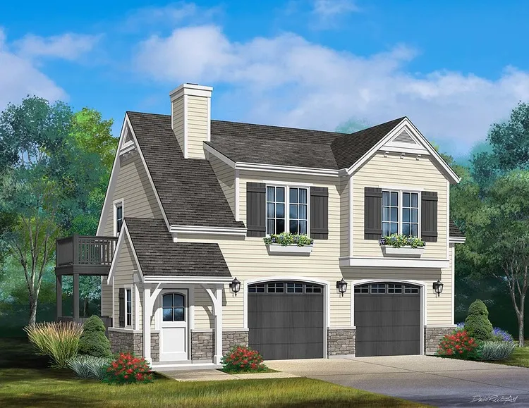 Full Rendering for House Plan #411251