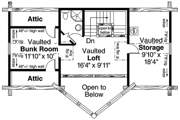 Second Floor Plan for House Plan #343241