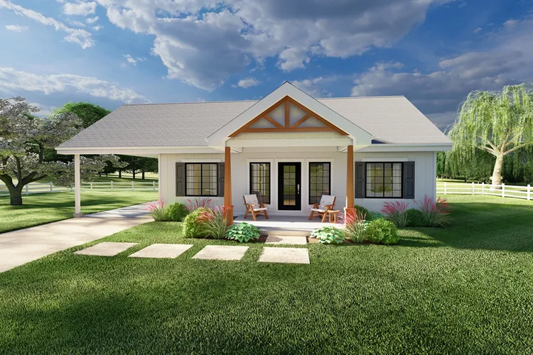 Full Rendering for House Plan #581064