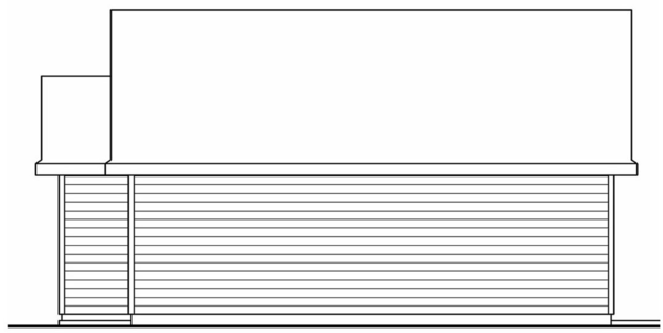 Left Elevation for House Plan #340101