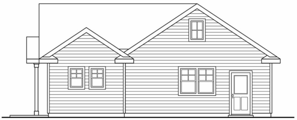 Rear Elevation for House Plan #340101