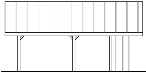 Right Elevation for House Plan #344840