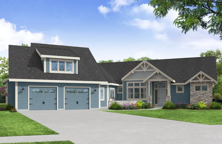 Full Rendering for House Plan #344463