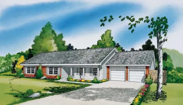 Full Rendering for House Plan #182761