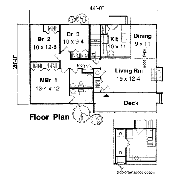 Main Floor Plan for House Plan #186411