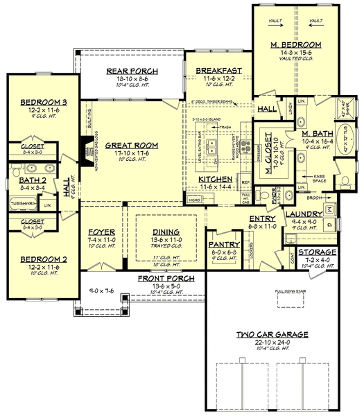 Main Floor Plan for House Plan #304322