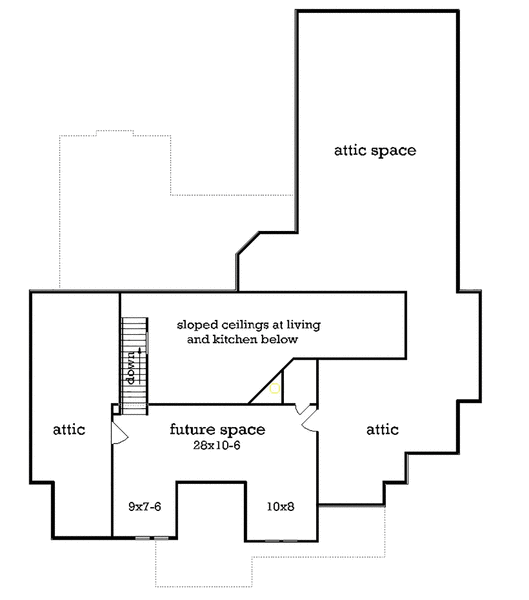 Attic Plan for House Plan #488391