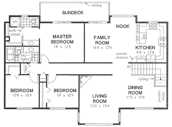 Main Floor Plan for House Plan #138009