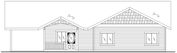 Right Elevation for House Plan #452531