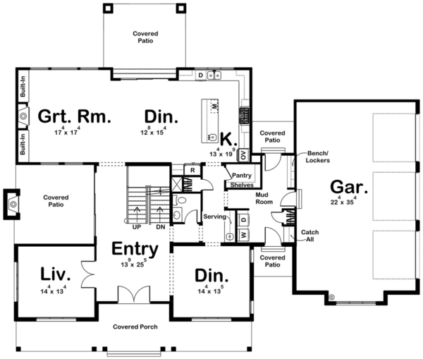 Main Floor Plan for House Plan #708473