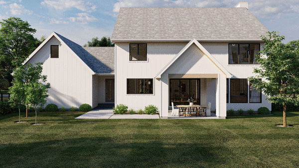 Rear Elevation for House Plan #708473