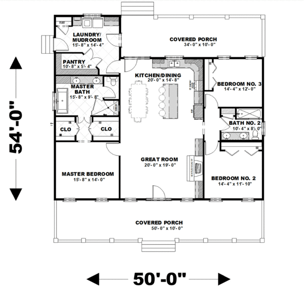 Main Floor Plan for House Plan #430681