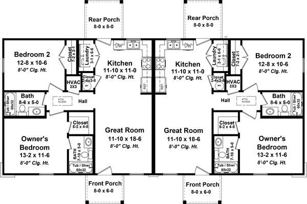 Main Floor Plan for House Plan #216971