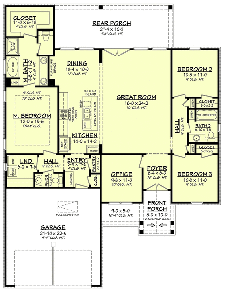 Main Floor Plan for House Plan #308281